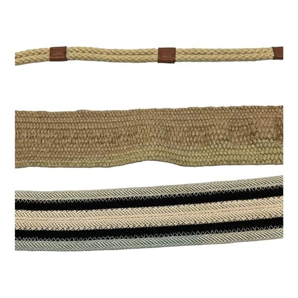 Bundle 3 Women Belt,Fashion Straw Woven Elastic Stretch Waist Band Leather Sz S. - Picture 8 of 11